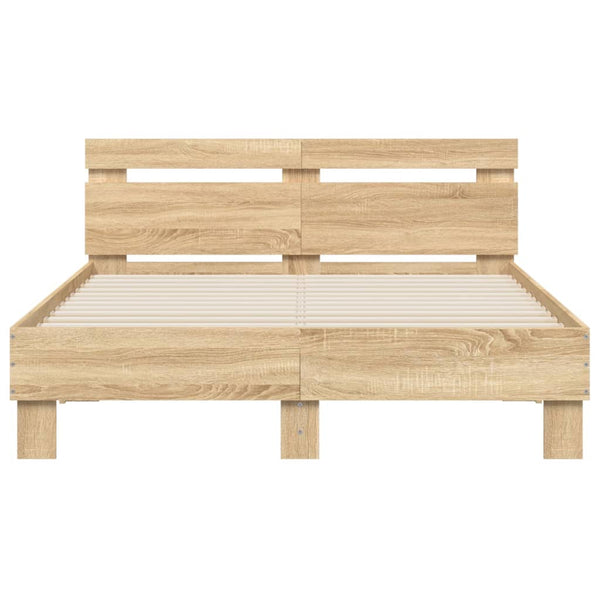 Bettgestell 120x190cm Sonoma Eiche mit LED
