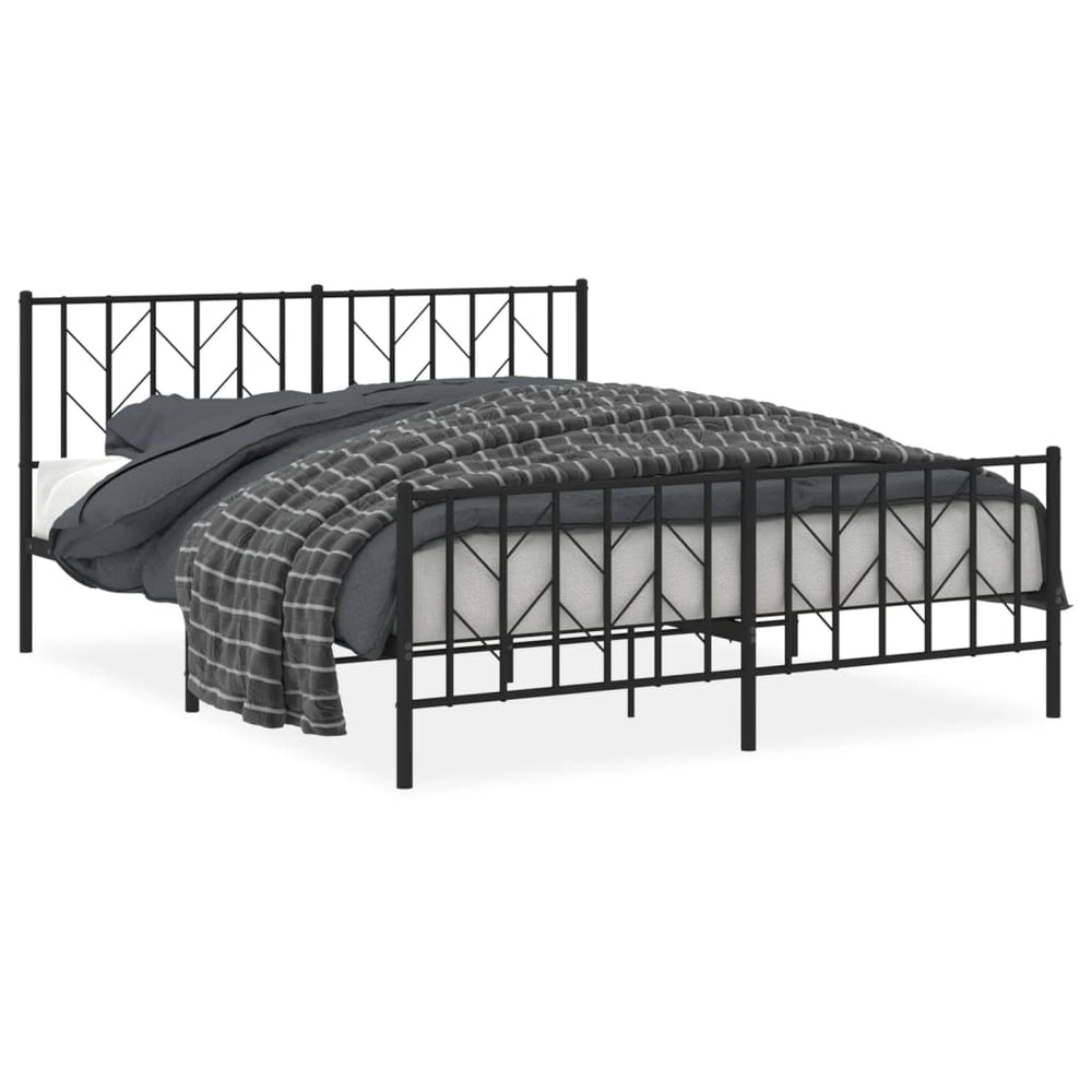 Metallbett Schwarz 160x200 cm