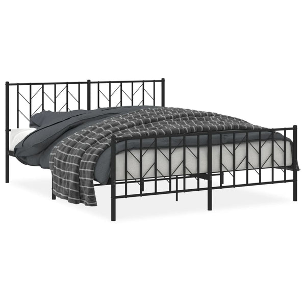Metallbett Schwarz 160x200 cm