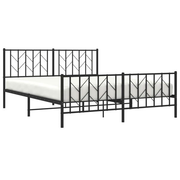 Metallbett Schwarz 160x200 cm