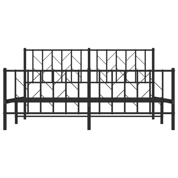 Metallbett Schwarz 160x200 cm