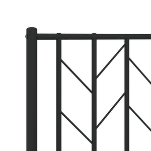 Metallbett Schwarz 160x200 cm