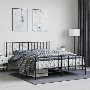 Metallbett Schwarz 160x200 cm