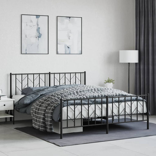 Metallbett Schwarz 160x200 cm