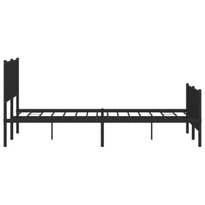 Metallbett 180x200 cm Schwarz ohne Matratze