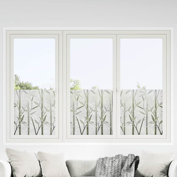 vidaXL Films pour fenêtres 4 pcs Motif bambou mat PVC