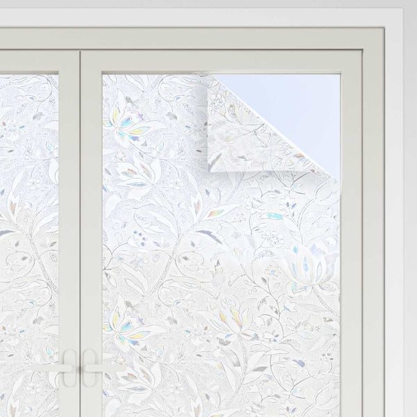 Fensterfolien mit Blumenmuster, 2er-Set