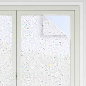Fensterfolien Matt Blumenmuster 4er-Set