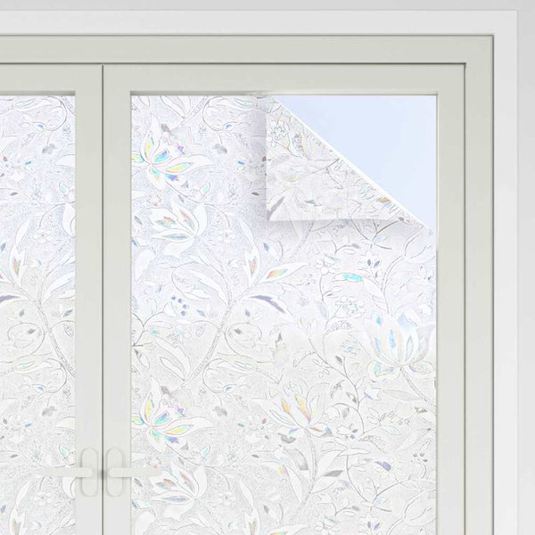 Fensterfolien Matt Blumenmuster 4er-Set