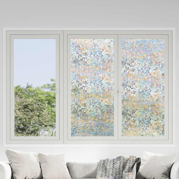 Fensterfolien Matt 3D Regenbogenmuster 5er-Set