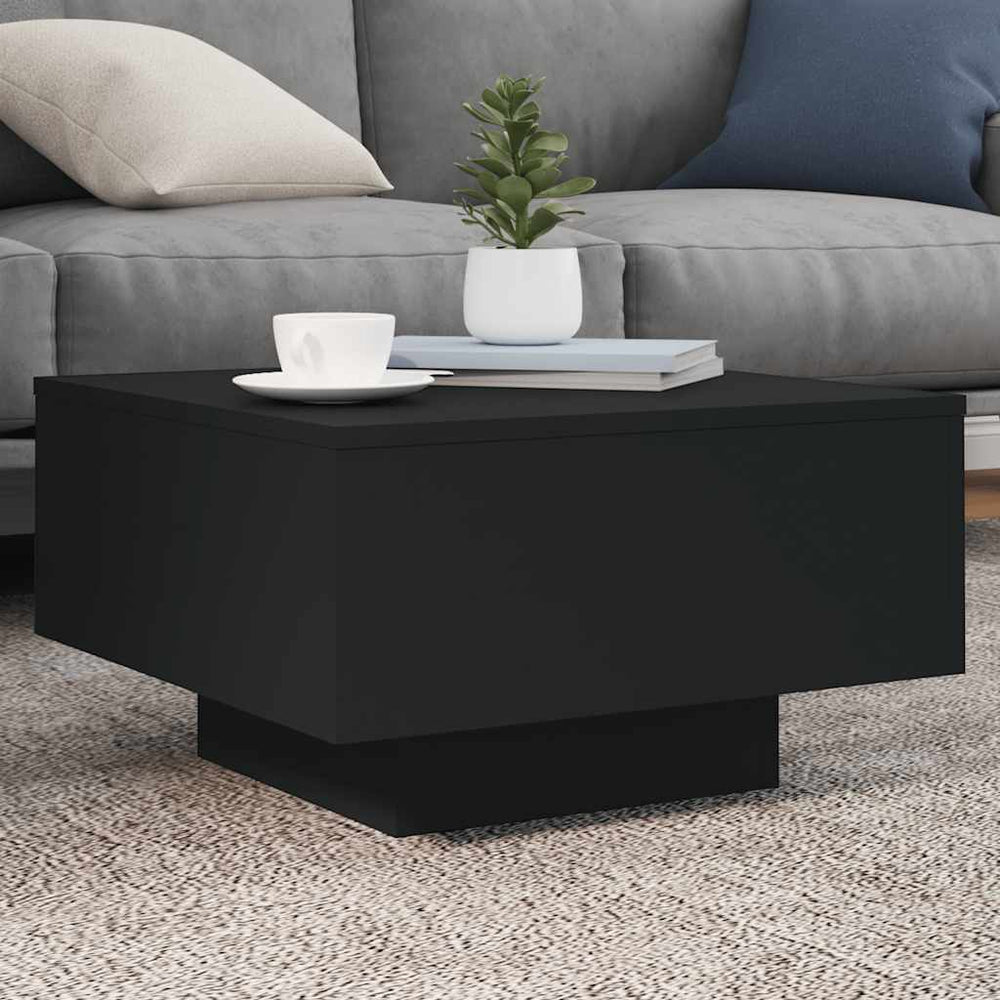 vidaXL Coffee Table Black 55x55x31 cm Engineered Wood