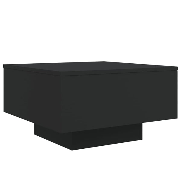 LED Couchtisch Schwarz 55x55 cm