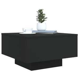 LED Couchtisch Schwarz 55x55 cm