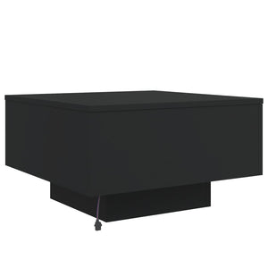 LED Couchtisch Schwarz 55x55 cm