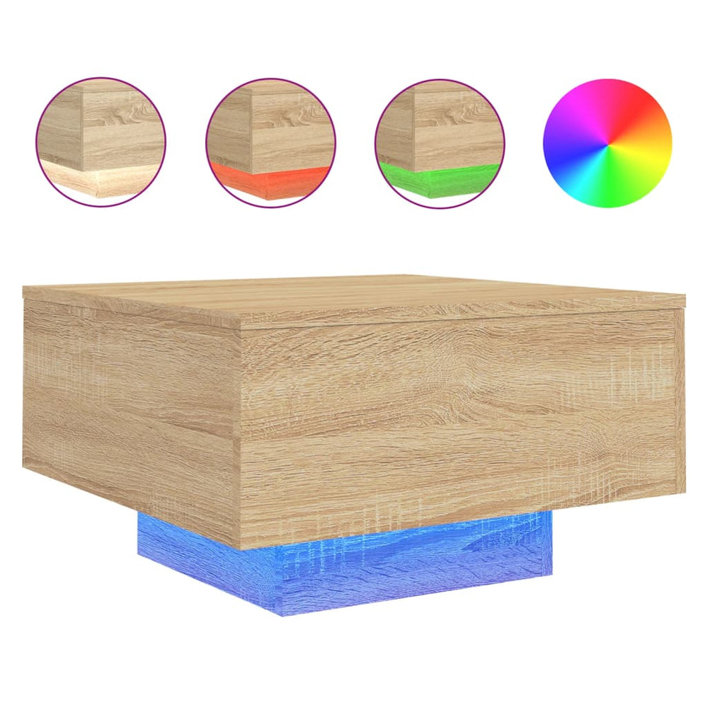 Couchtisch Sonoma Eiche mit LED