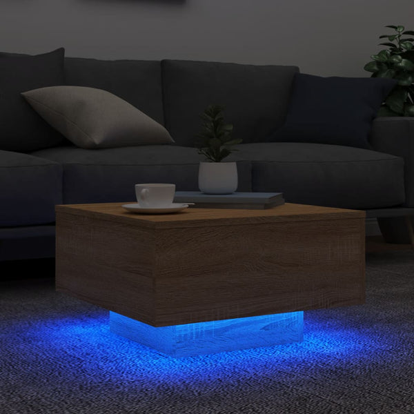 Couchtisch Sonoma Eiche mit LED