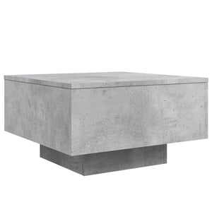 Couchtisch Betongrau mit LED-Leuchten 55x55 cm