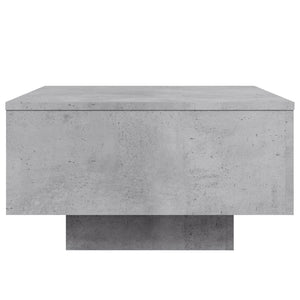 Couchtisch Betongrau mit LED-Leuchten 55x55 cm