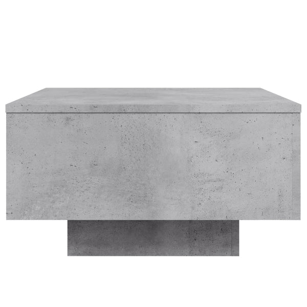 Couchtisch Betongrau mit LED-Leuchten 55x55 cm