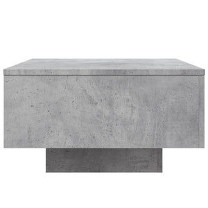 Couchtisch Betongrau mit LED-Leuchten 55x55 cm