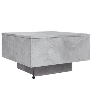 Couchtisch Betongrau mit LED-Leuchten 55x55 cm