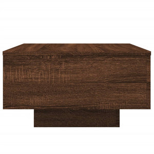 Couchtisch mit LED Braun Eichen-Optik 55x55 cm