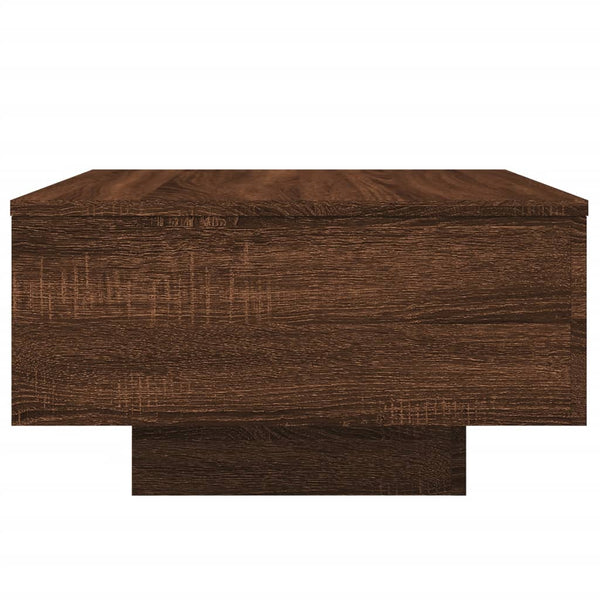 Couchtisch mit LED Braun Eichen-Optik 55x55 cm