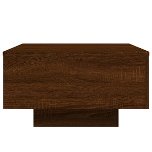Couchtisch mit LED Braun Eichen-Optik 55x55 cm