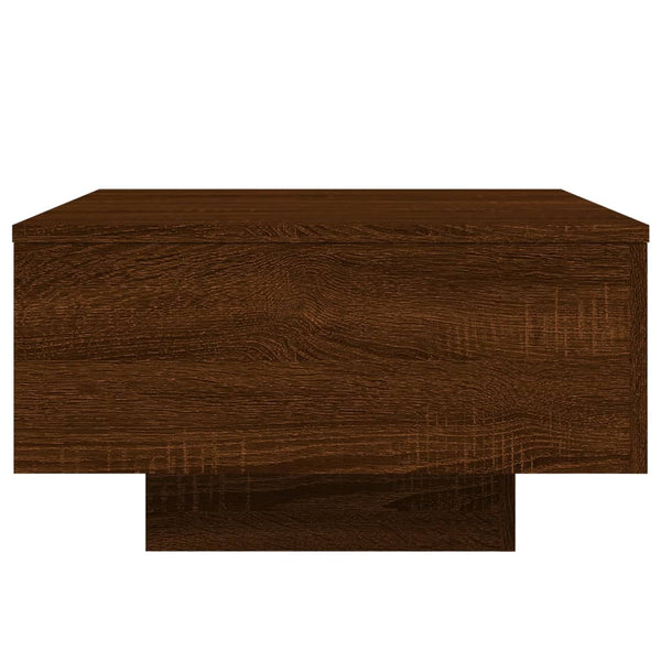 Couchtisch mit LED Braun Eichen-Optik 55x55 cm