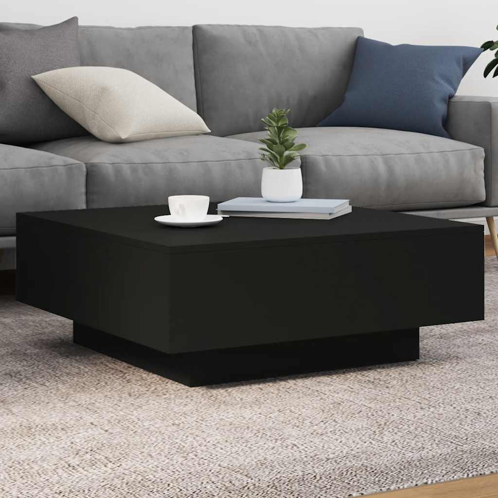 Schwarzer Couchtisch 80x80 cm