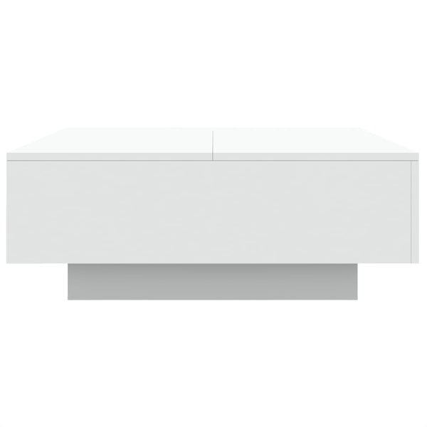 Couchtisch Weiß mit LED 80x80 cm