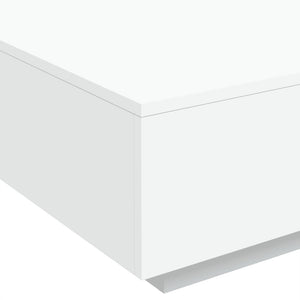 Couchtisch Weiß mit LED 80x80 cm