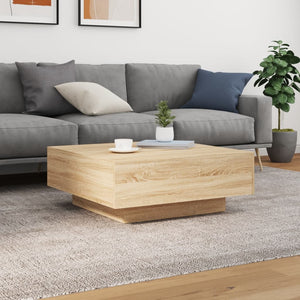 Couchtisch Sonoma Eiche mit LED 80x80 cm