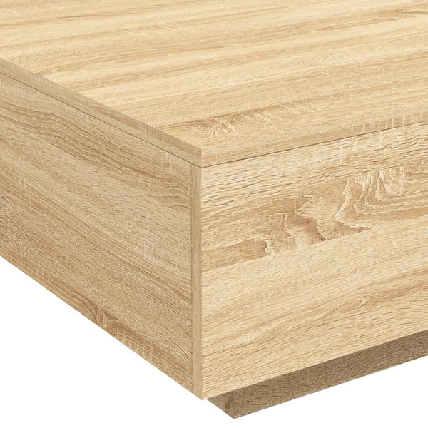 Couchtisch Sonoma Eiche mit LED 80x80 cm