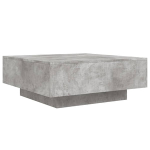 LED Couchtisch Betongrau 80x80 cm