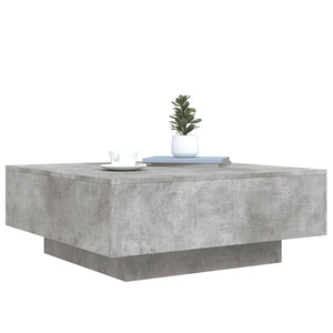 LED Couchtisch Betongrau 80x80 cm