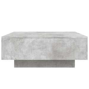 LED Couchtisch Betongrau 80x80 cm
