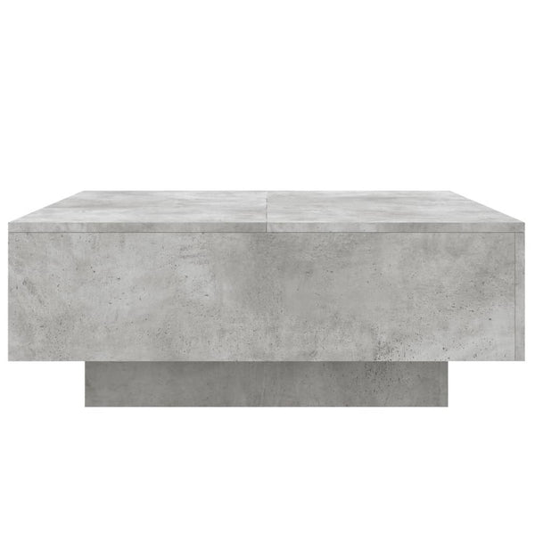 LED Couchtisch Betongrau 80x80 cm