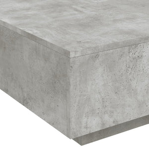 LED Couchtisch Betongrau 80x80 cm