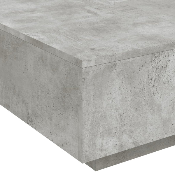 LED Couchtisch Betongrau 80x80 cm