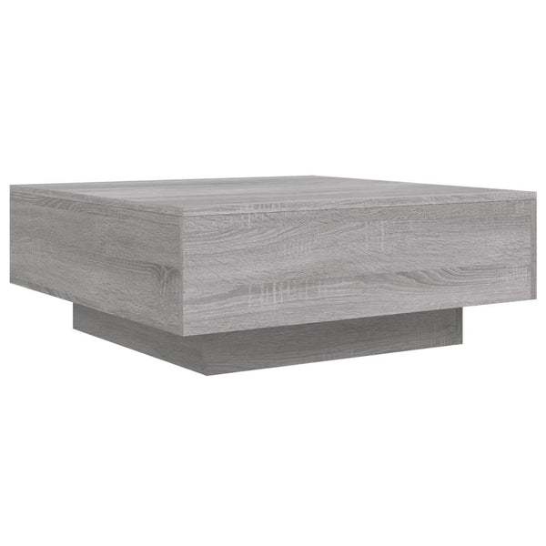 Couchtisch Grau Sonoma mit LED 80x80