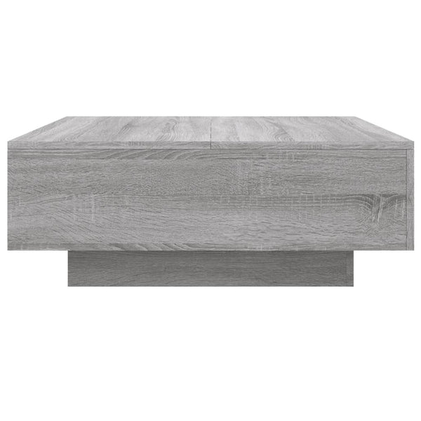 Couchtisch Grau Sonoma mit LED 80x80