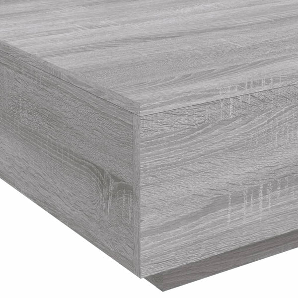 Couchtisch Grau Sonoma mit LED 80x80