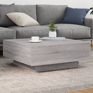 Couchtisch Grau Sonoma mit LED 80x80
