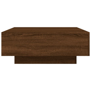 Couchtisch mit LED Braun Eichen-Optik 80x80 cm