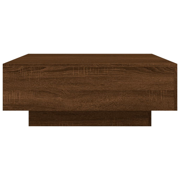 Couchtisch mit LED Braun Eichen-Optik 80x80 cm
