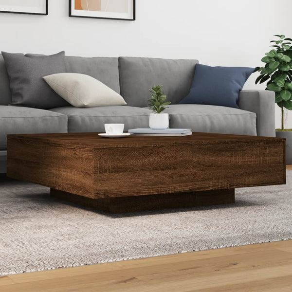 Couchtisch Braun Eichenoptik 100x100 cm