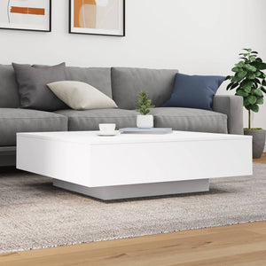 Couchtisch Weiß mit LED 100x100 cm