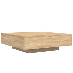 LED Couchtisch Sonoma-Eiche 100x100 cm