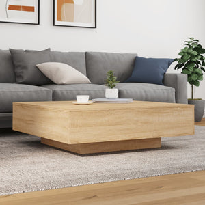 LED Couchtisch Sonoma-Eiche 100x100 cm